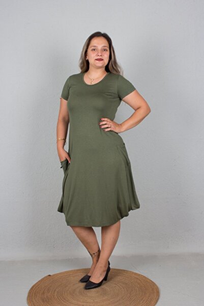 Truva XXL Γυναικεία Ρούχα - Φόρεμα Μοντέλο Φαρδύ Μεγάλου Μεγέθους