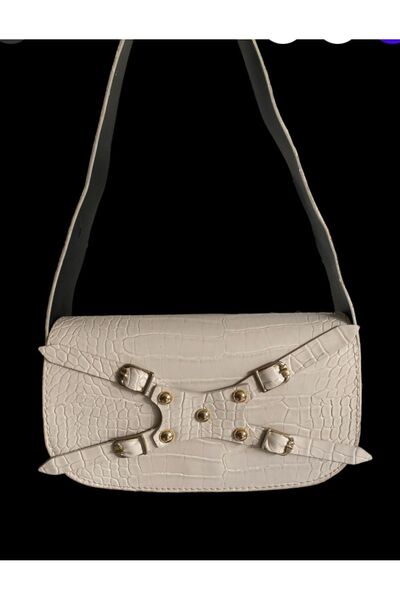 MECYA Krem Kadın Manc Model Çanta TekTaraf Askılı Omuz Günlük Çanta Hediyelik...