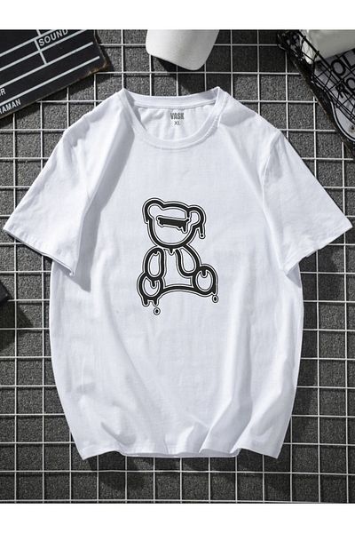MODADEER Unisex Vector Teddy Bear Oversize Tshirt