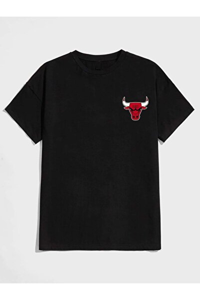 VASK Унісекс ЧЕРВОНИЙ БОГАТИЙ Принт Oversize Tshırt