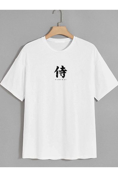 VASK Μπλουζάκι Unisex SAMURAI με στάμπα μεγάλου μεγέθους