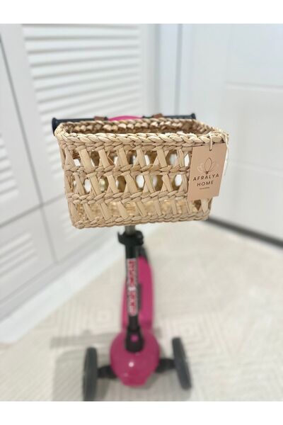 afralya home Bisiklet Ön Sepet Scooter Sepeti Bisiklet Sepeti Çok Amaçlı Deri...