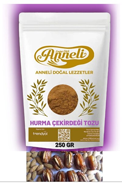 Emine türk anneli 250 gr Hurma Çekirdeği Tozu (UNU) %100 Doğal Annemeli