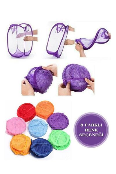 Hayveys Multi-Purpose Folding Toy Net and Practical Laundry Basket Storage