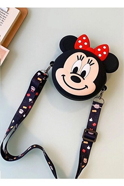 BySahra Minnie Mouse Kız Çocuk Silikon Cüzdan Çanta