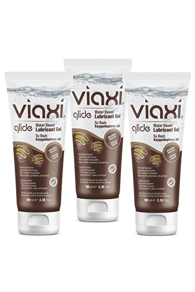 Viaxi Glide Çikolatalı Su Bazlı Kayganlaştırıcı Jel 100 Ml (3 Adet) Skt: 27/0...