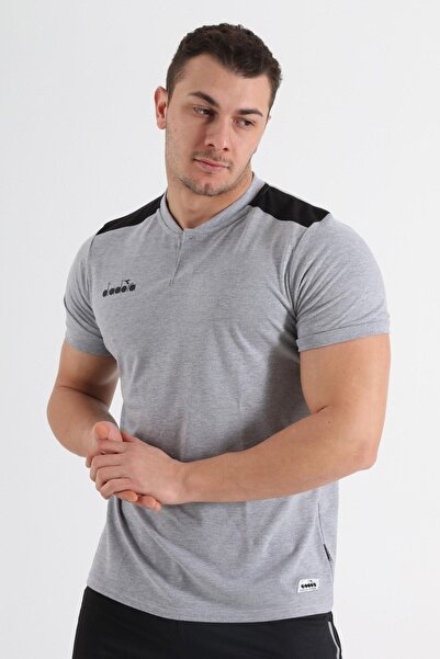 Diadora Μπλουζάκι μωρού με γιακά σε γκρι Muline