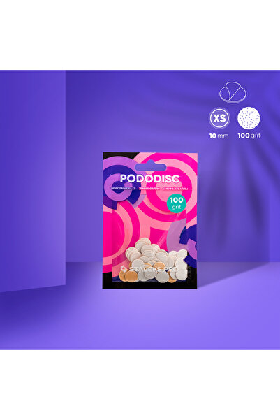 STALEKS PODODISC STALEKS PRO XS Pedikür Disk İçin Yedek Beyaz Törpüler, 100 G...