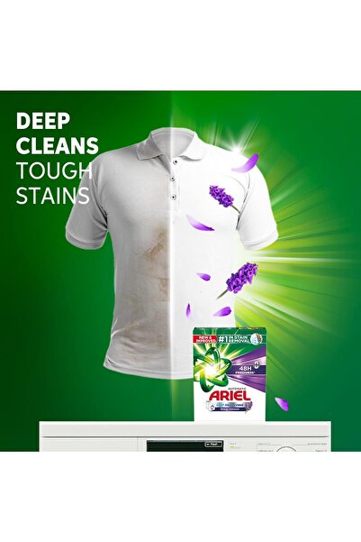 Ariel Fast Dissolving Laundry Detergent Powder with Lavender, 9 KG