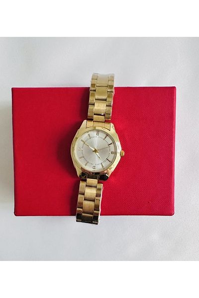 Spectrum Gold Color Stainless Steel Cord Luxury Women's Wristwatch