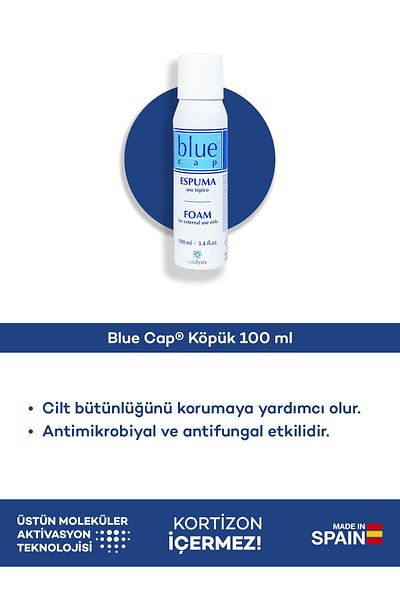 Blue Cap مرطب كريمي رغوي خالي من الكورتيزون 100 مل