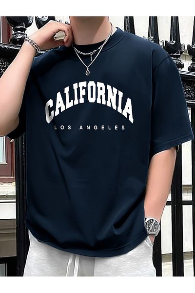Let's Wear Ανδρικό μπλουζάκι Los Angeles Printed Premium California