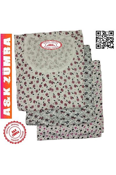 A&K ZÜMRA Μισό μανίκι Ruched Mother Pattern Μονό Πακέτο 3"