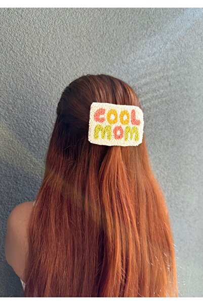 asyakuş Efsarstudio Handmade Punch Needle Cool Mom/anne Anneler Günü Özel Otomatik Toka