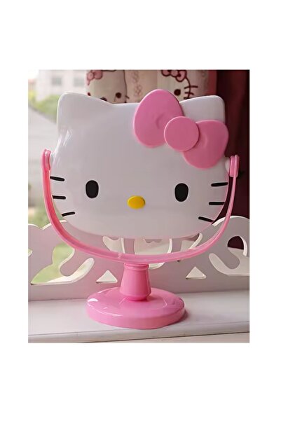 Golden Angel Hello Kitty Figürlü Ayaklı Masa Makyaj Aynası Katlanabilir Taşın...