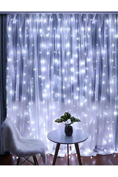 MYNONEV Animasyonlu 3x2 Mt. Ince Telli Perde Led Yılbaşı Aydınlatma Led Işık