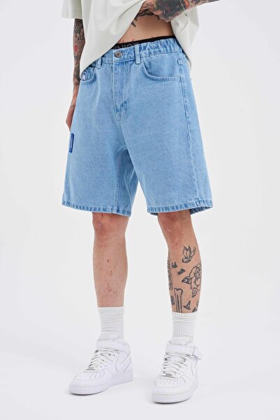 Machinist Men's Light Blue Basic Jean Shorts