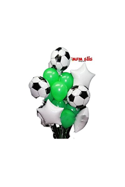 MFM Σετ γενεθλίων με μπαλόνι ποδοσφαίρου από αλουμινόχαρτο για πάρτι