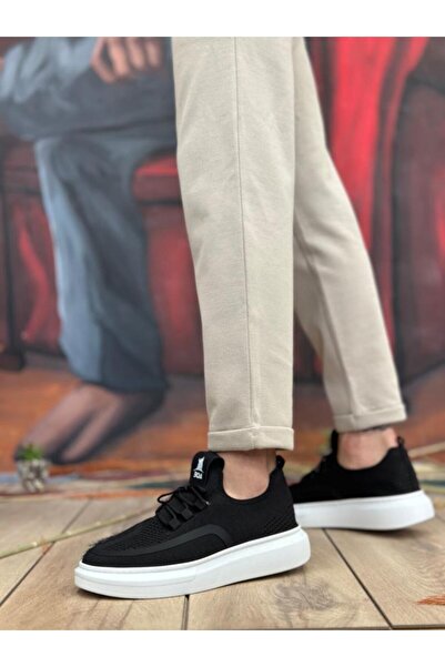 BPM BA0375 Чорні трикотажні спортивні кросівки - Стильний колір
