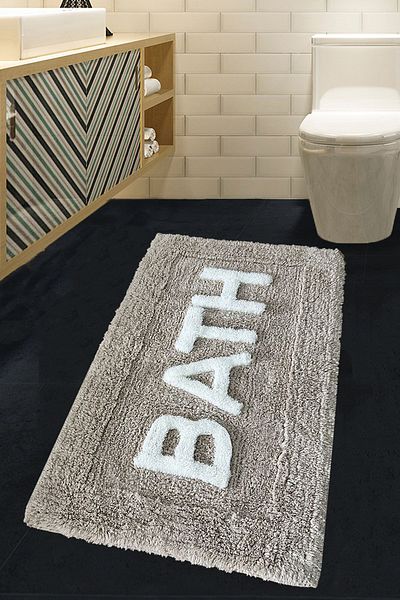 Chilai Home Cotonel Beige 70x120 cm Βαμβακερό χαλί μπάνιου