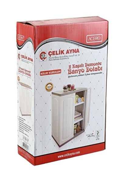 Genel Markalar Çelik Ayna 2 Kapılı Demonte Banyo Dolabı