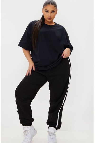 NO 601 Tricou oversize, negru, supradimensionat, cu croiala largă