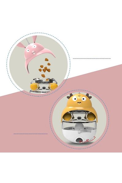BLUE SİDE Bpa Free Animated and Food Removing Cat Dog Toy - Educational Petshop