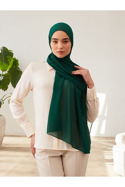 Femple Modest Σάλι σιφόν Pine Green Luxury - Hijab 180x70cm