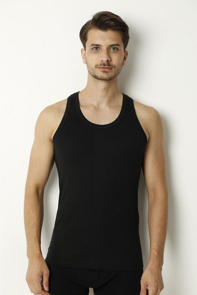 PİERLES Men's 6-Piece Rib Sports Undershirt - 100% Cotton