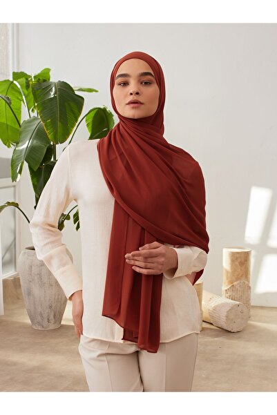 Femple Modest Πολυτελές σάλι σιφόν Rust Orange - Hijab 180x70cm