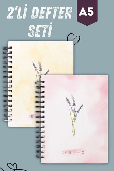 Craft 2 Unlined Spiral Notebook - A5, Steel Spiral, 90 Sheets, Hard Cardboard Cover