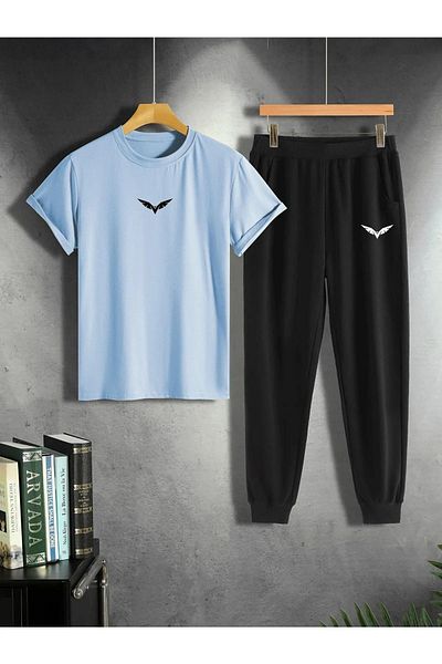DAXİS Sportwear Company UNISEX Wing nyomott tréningruha szett - Crew Neck póló, melegítőnadrág, kocogó
