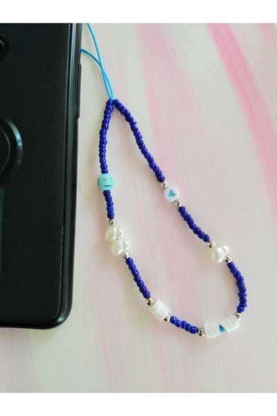 nasclaycollection حقيبة هاتف فيمو تشارم باللون الأزرق الداكن - ملحق المحفظة