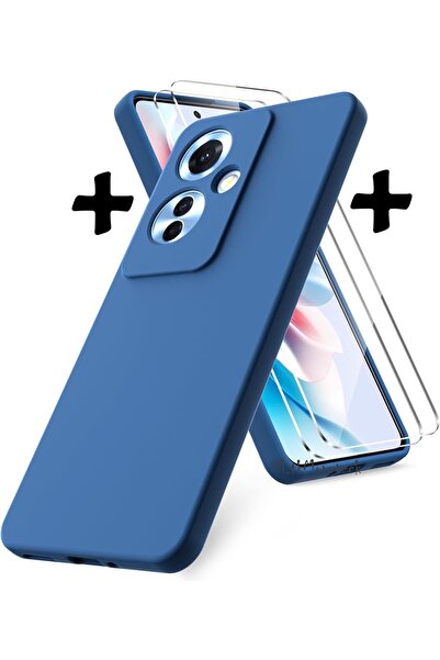 m.tk moveteck Oppo Reno 11F Kılıf Kamera Korumalı Yumuşak Renkli Silikon + 9H...