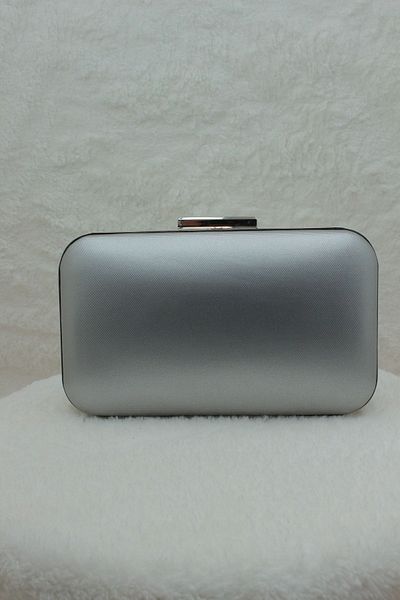 Sh Poly Βραδινό φόρεμα τσάντα Clutch Portfolio με λουράκι ώμου και χειρός υφασμάτινο ασημί 2023