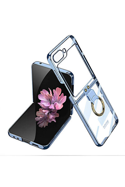 Rivor Samsung Galaxy Z Flip 6 Uyumlu Kılıf Metal Görünümlü Kamera Çıkıntılı Y...