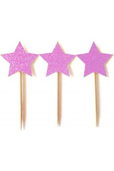 parti sürprizi أعواد أسنان بينك جليتر ستار إيفا 12 قطعة