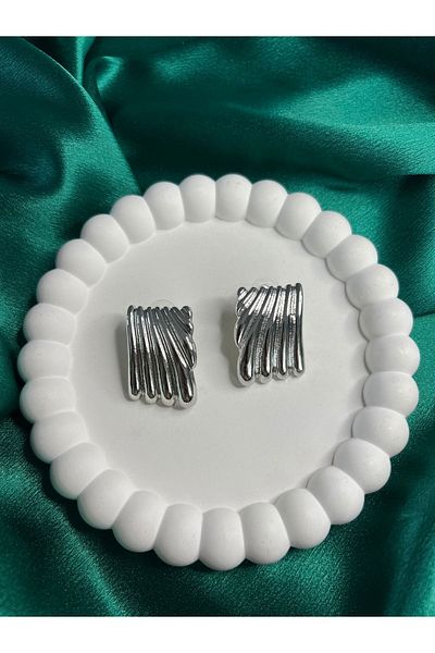 ekacsessories Vintage striped plate model earrings