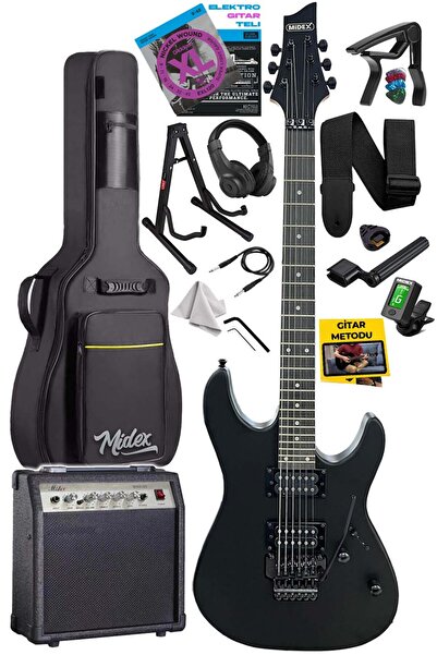Midex Grx-300-30-amp Profesyonel Elektro Gitar Seti 30 Watt Gainli Amfi Ve Full Set