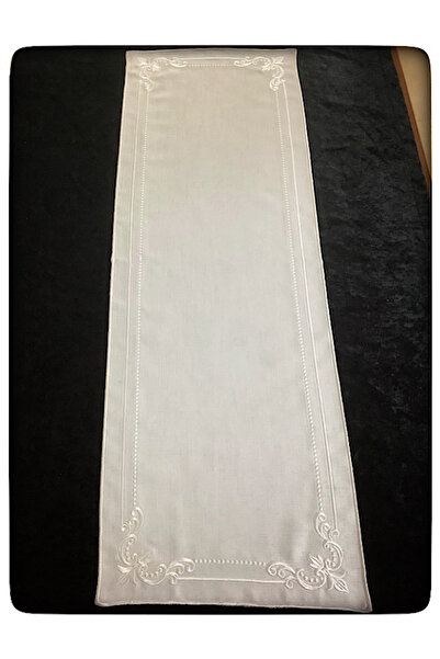 ÇeyizHan ماراش كارز تجريد التطريز المطرزة الكتان الجري (35 × 110 سم)