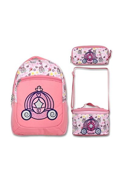 ÜMİT ÇANTA Hope Bag Princess Schoolbag Feeding And Pencil Bag Set