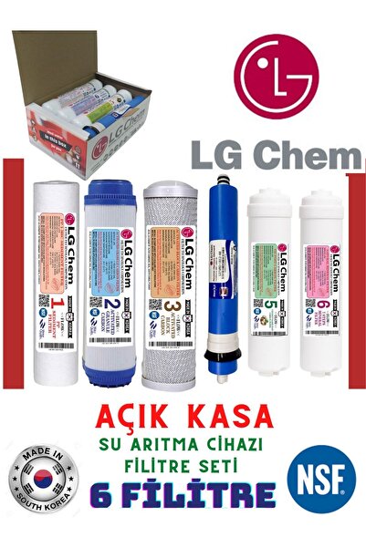 LG Chem Açık Kasa Su Arıtma Cihazı 6 Lı Filitre Seti Mineral Filitreli.
