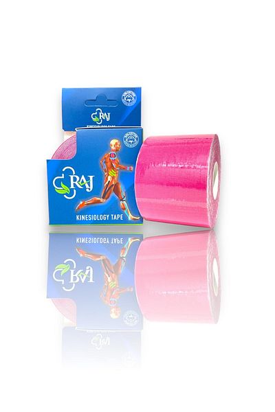 RAJ Pink Tape Kinesio Pain 5m X 5cm Athlete Tape Pain Tape Kinesiology