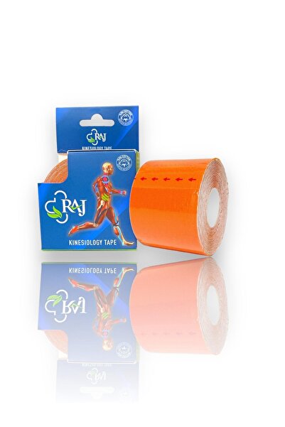 RAJ Kinezyo Tape Band Turuncu Renk Sporcu Bandı Ağrı Bandı 5mt X 5cm