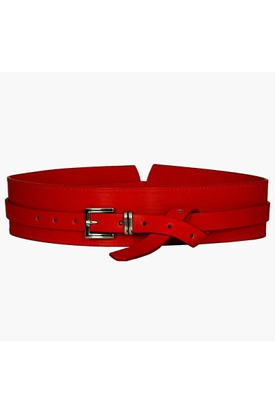 Kemerix Women's Red Spiral Belt