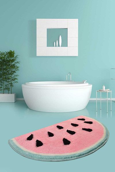 Chilai Home 60x100 εκ. Μοκέτα μπάνιου με μοτίβο καρπούζι που πλένεται αντιολισθητικό - ακρυλικό
