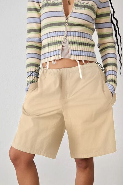 september island Bej Longline Baggy Tech Şort