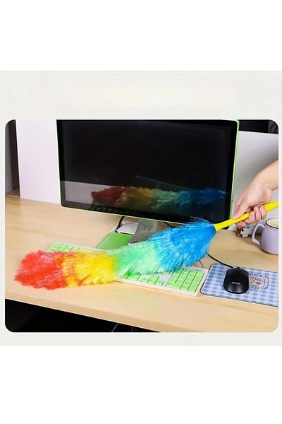 MG HOME 1 Pcs Anti Static Dust Catching - Bendable Tassel Brush, Feather Bristle Collector Car