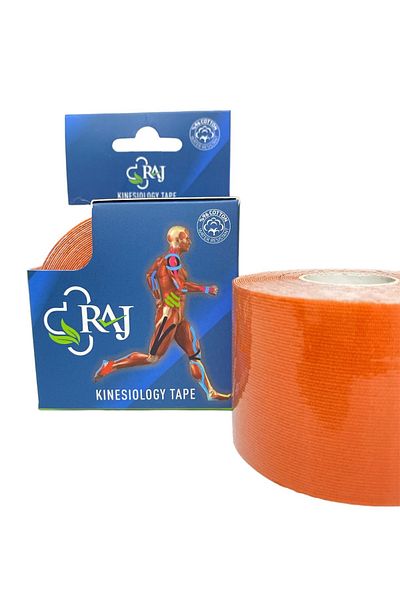 RAJ Orange Kinezyo Tape Tape - Athlete and Pain Tape 5m X 5cm