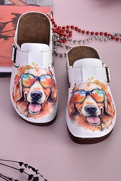 azizsahinshoes 3045 Model Anatomical Glasses Papuci cu model de câine